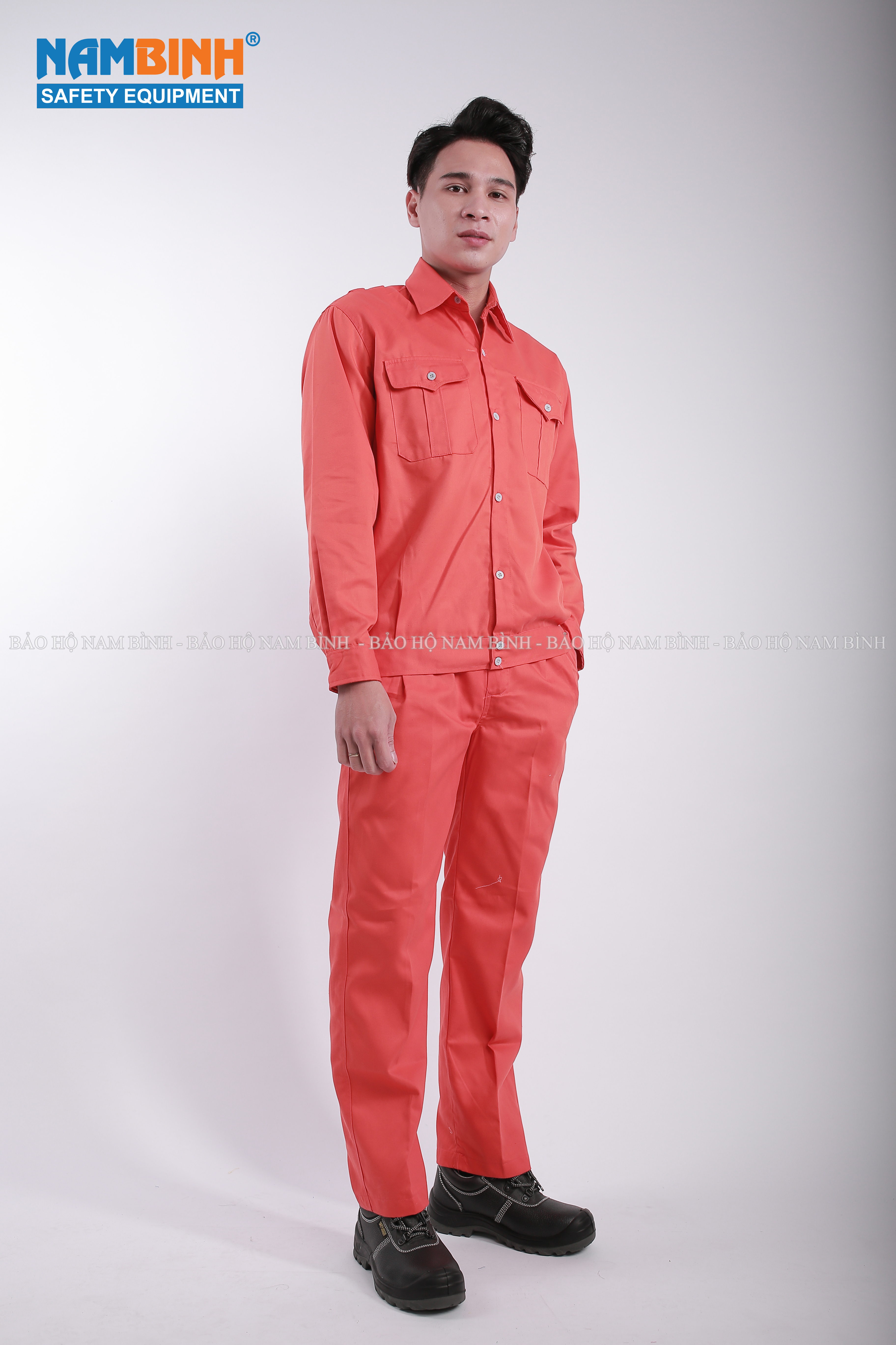 Quần áo Kaki Nam Định may sẵn - Mầu cam thợ điện